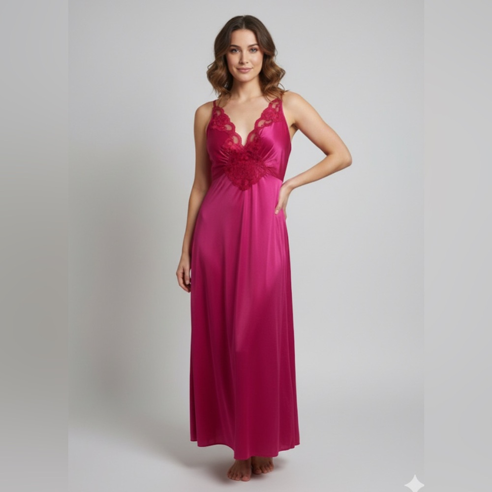 Vintage Elegant Pink Sleeveless nylon